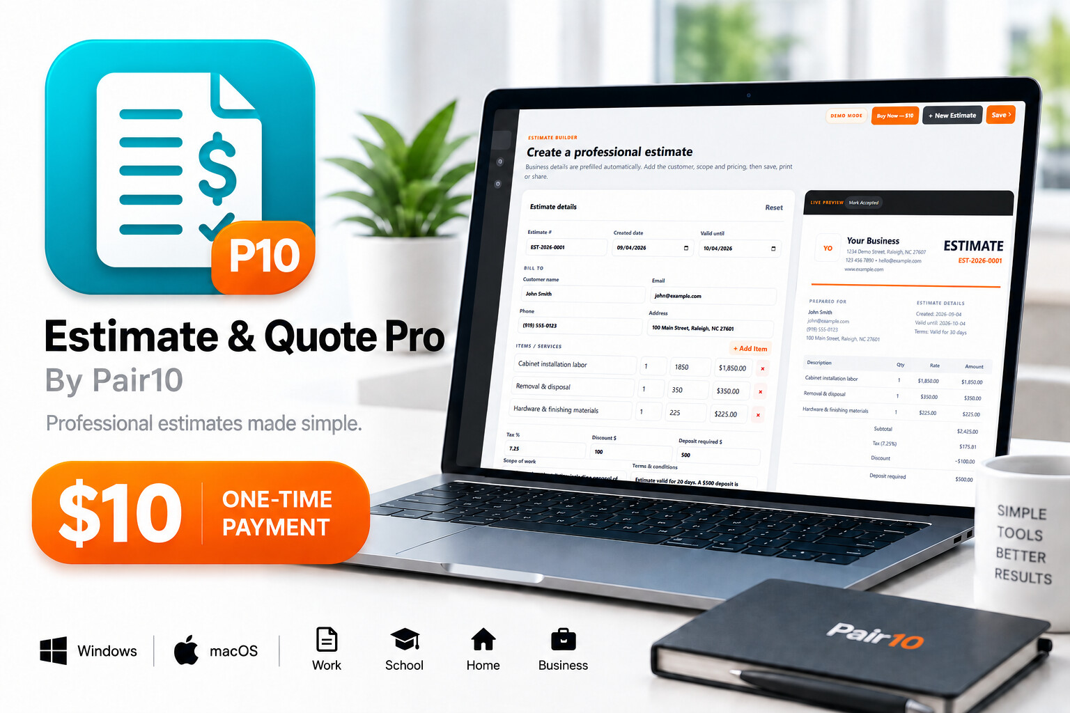 Estimate & Quote Pro By Pair10 thumbnail