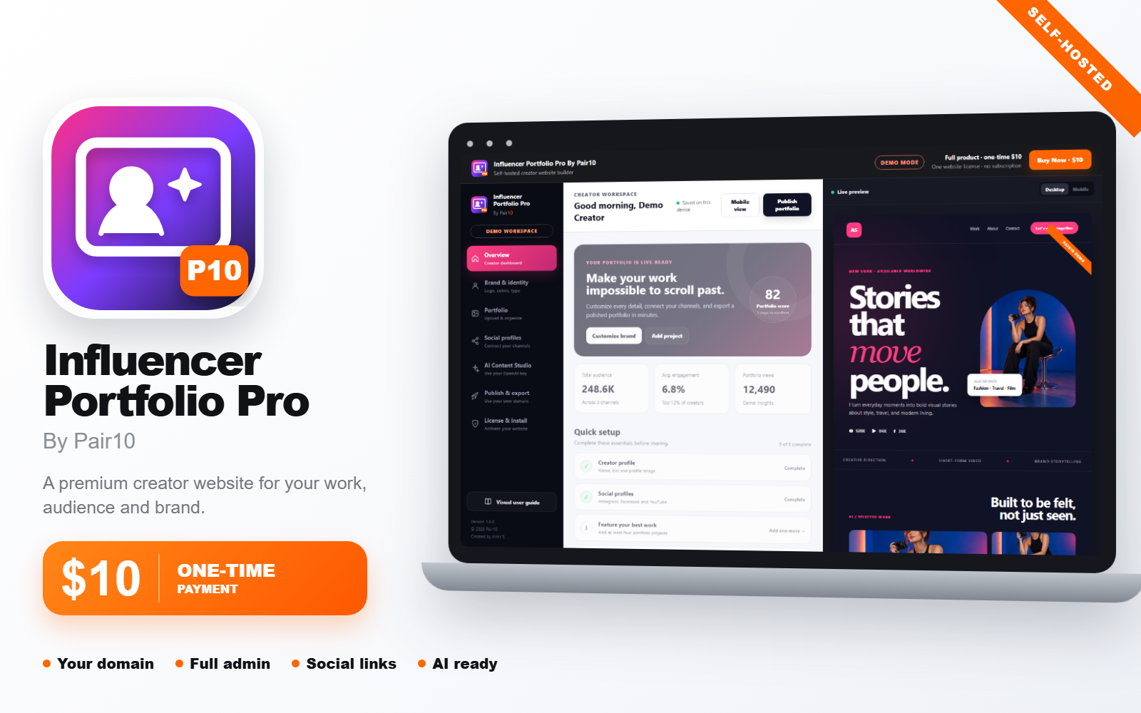 Creator Portfolio Pro By Pair10 thumbnail
