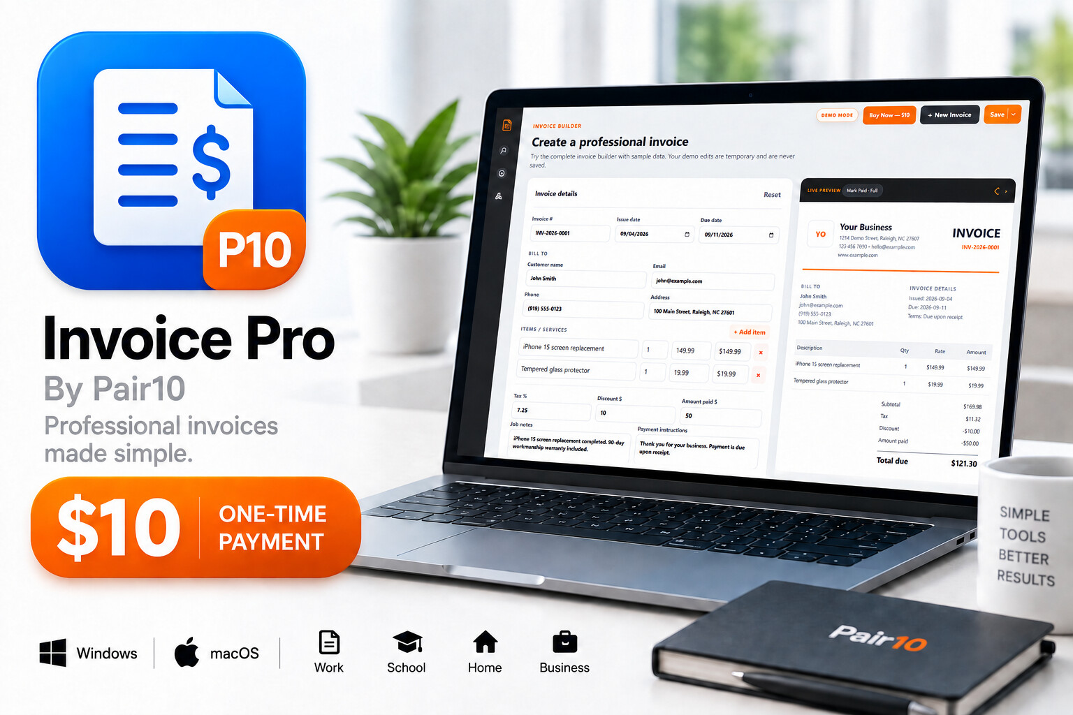 A Simple Document Workflow for Estimates, Invoices and Receipts