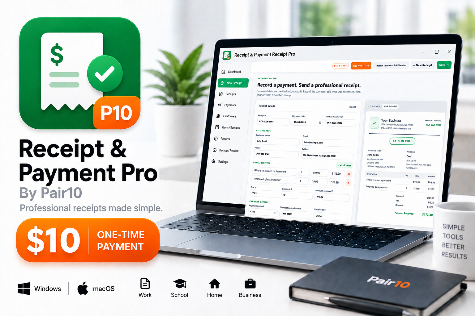 Receipt & Payment Receipt Pro By Pair10 thumbnail