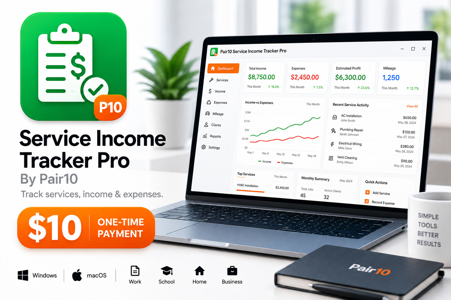 Service Income Tracker Pro By Pair10 thumbnail
